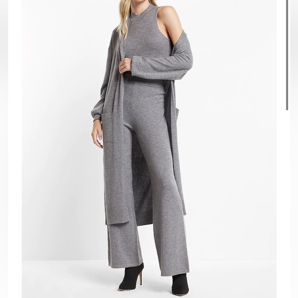 Express Ultra Soft Balloon Sleeve Duster Cardigan - Picture 2 of 9